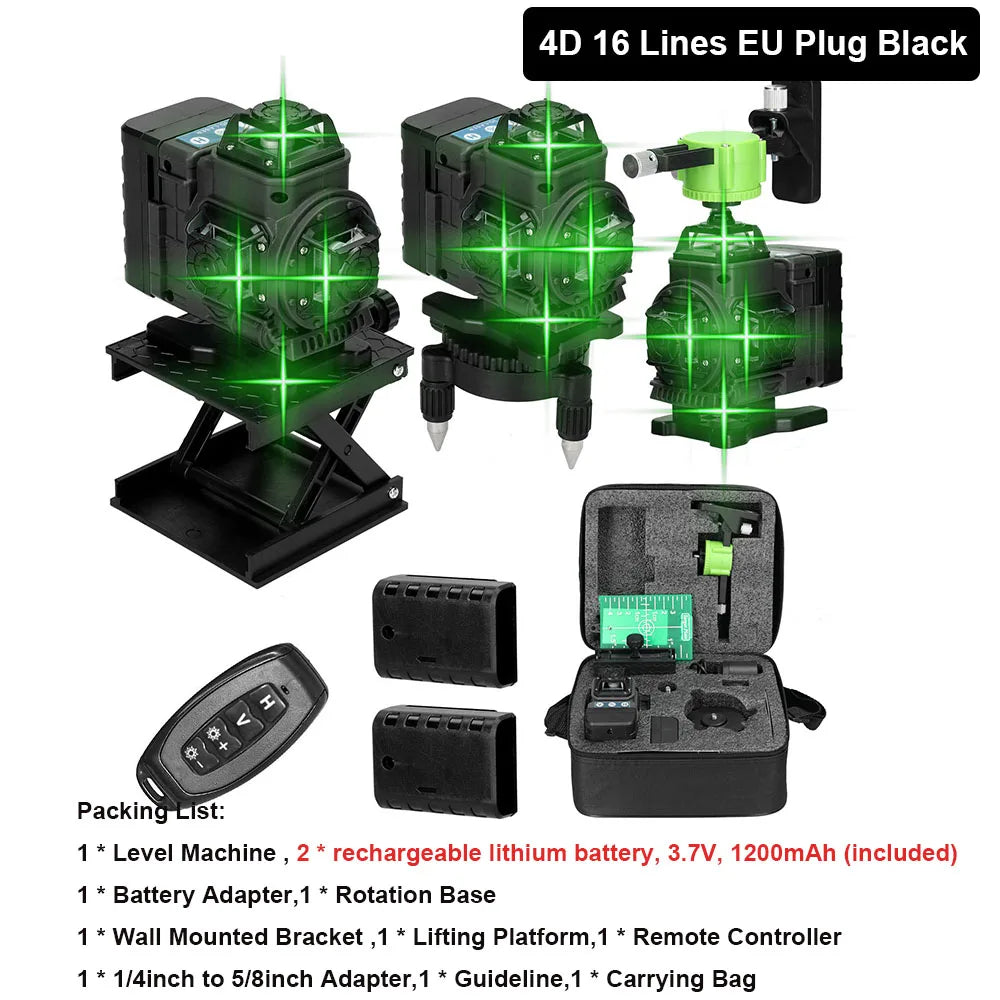 4D 16Lines 12Lines Laser Level 360 Self-leveling Leveling