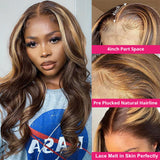 13x4 13x6 Hd Highlight Wigs Human Hair Body