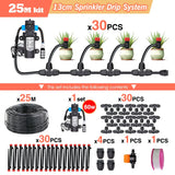 50-5M Garden Drip Irrigation System with Pump & Sprinklers