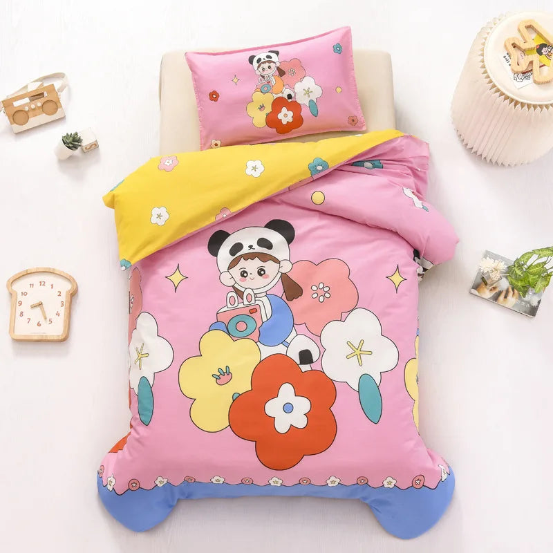 Children's Cotton Three-piece Set Kindergarten Nap Cartoon Bed