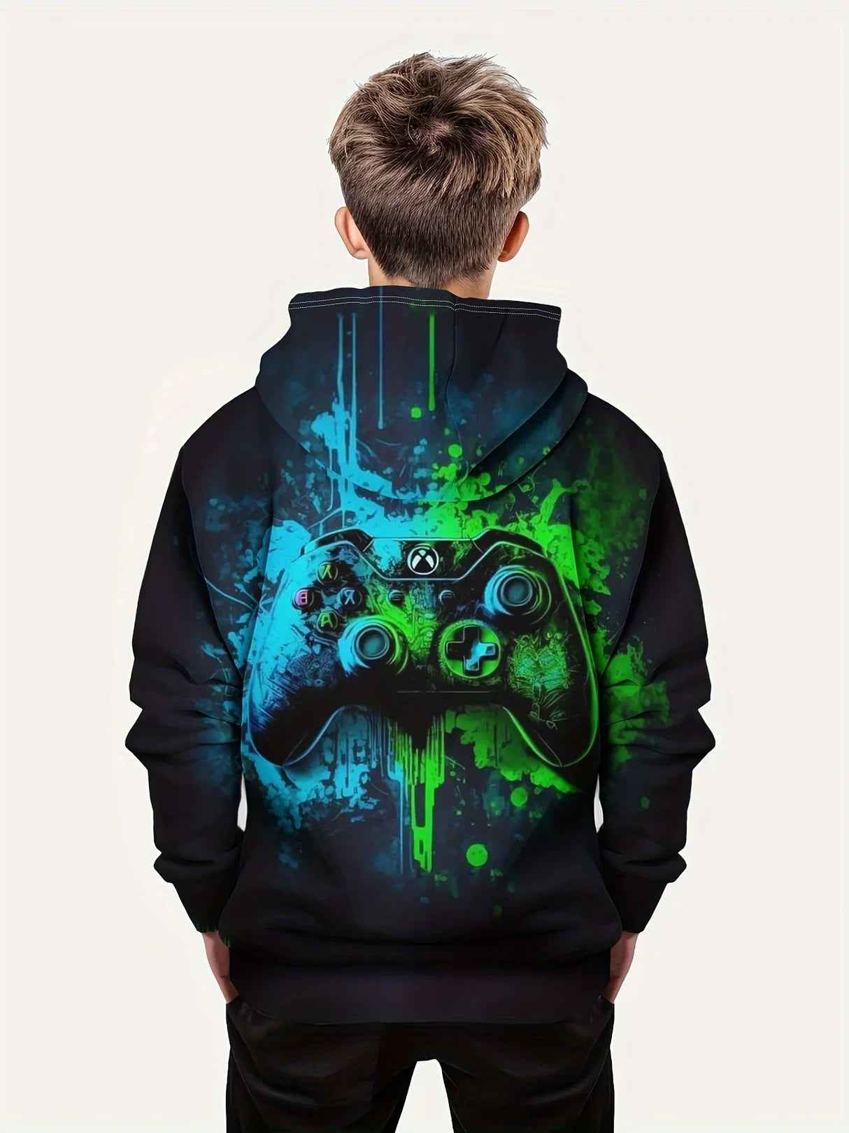 Fashion Color Block Gamepad 3d Print Cute&cozy Hoodie