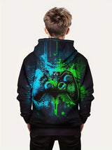 Fashion Color Block Gamepad 3d Print Cute&cozy Hoodie