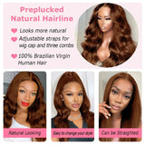 Chocolate Brown Body Wave Lace Front Wigs Human