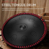 HLURU Handpan 14 Inch 9 Notes Steel Tongue