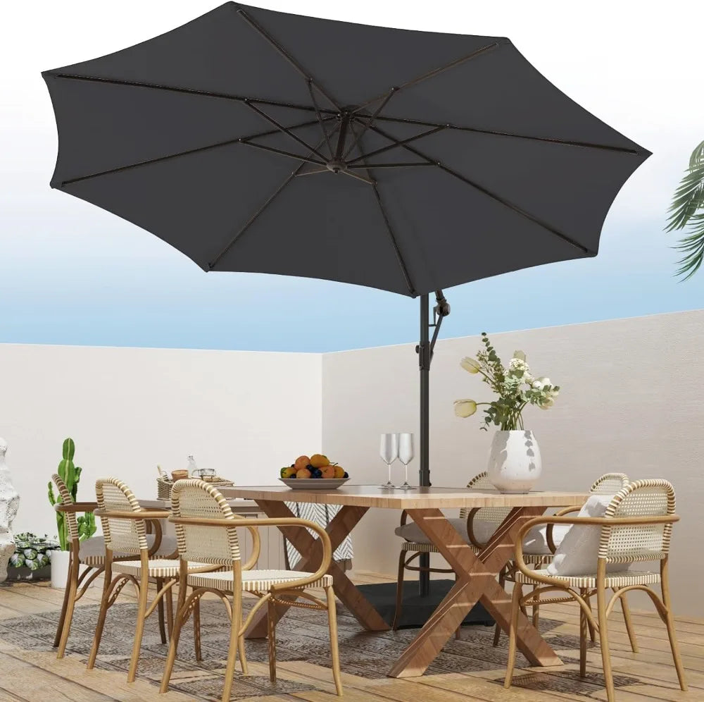 Patio Offset Hanging Umbrella 10 FT Cantilever Outdoor
