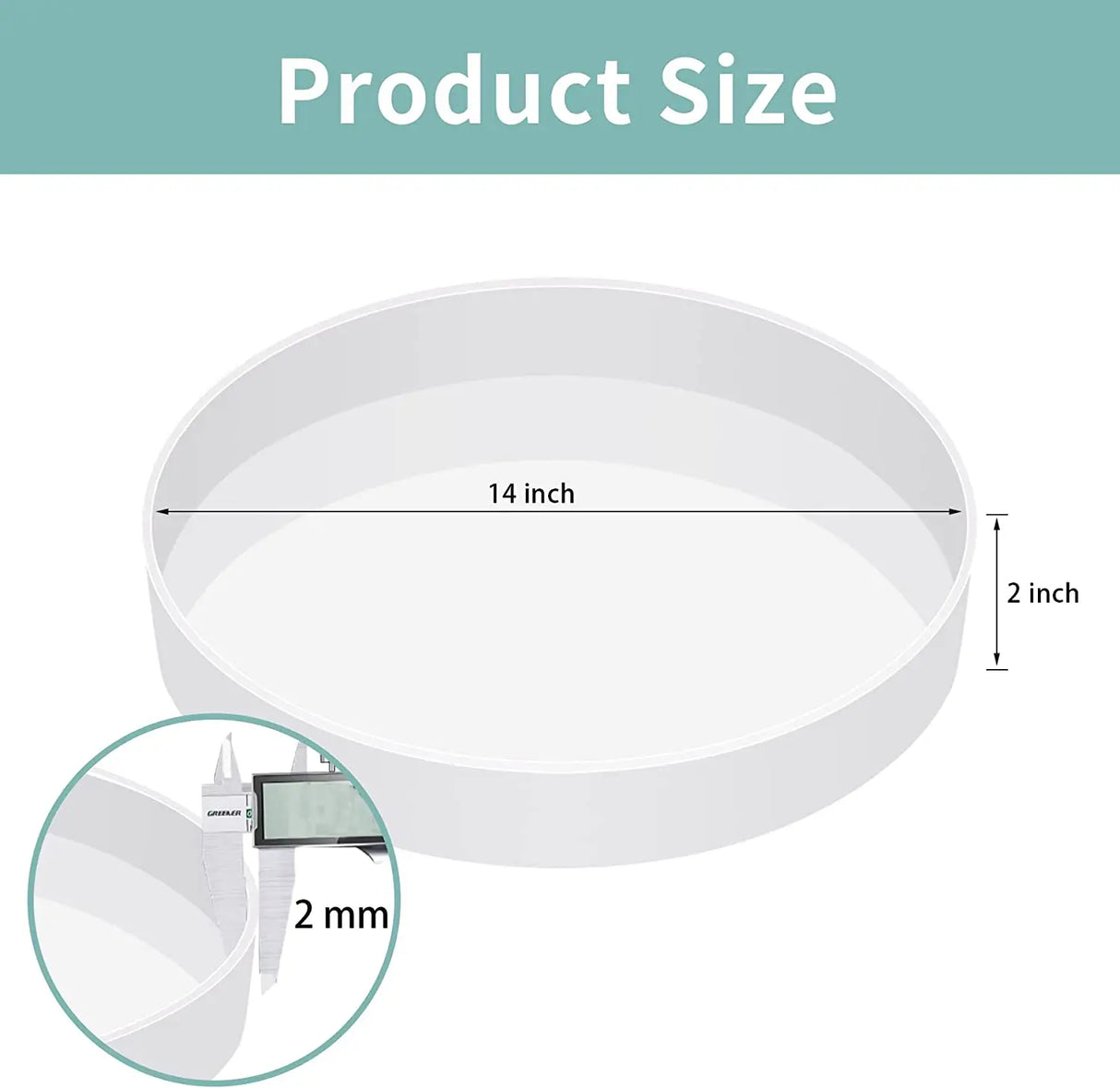 Resin Table Mold 14 Inch Round Silicone Epoxy