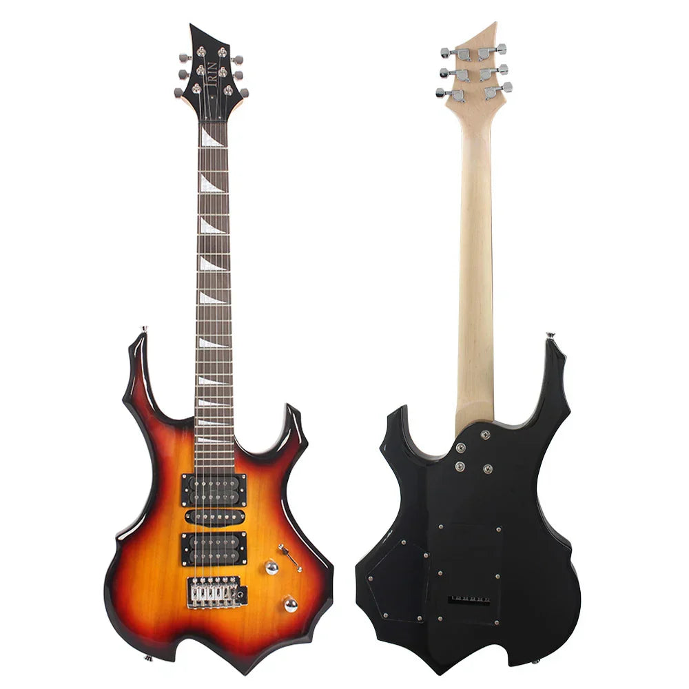 IRIN 24 Frets Electric Guitar Maple Neck Flame