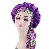 New Women Satin bonnet With Elastic Tie Band