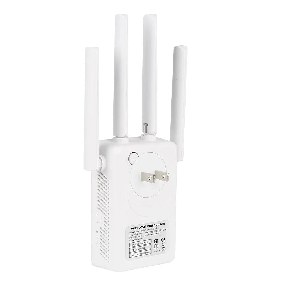 1PC Wireless Repetidor WIFI Repeater 300Mbps Dual Antenna