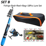 Fishing Rod Full Kits 1.2M Telescopic Sea Spinning