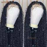 360 Full Lace Frontal Boho Braided Wigs Wave