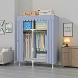 LEEGOHOME Cloth Furniture Wardrobe Closet Dresser Gray 62/105/130/145/170/205/250x45x170CM