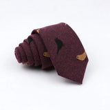Mens Ties 6cm Classic Cotton Handmade Skinny Neck