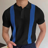 Men's Summer Short Sleeve Polo Shirts Knitted Business