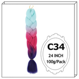24Inch Synthetic Long Jumbo Ombre Braiding Hair For