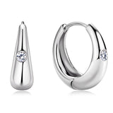 Sweetrain 2.5mm Moissanite Hoop Earrings For Women 925