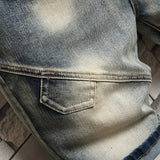 Vintage Jeans Splicing Shorts Men's Summer New Fashion
