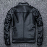 100% Natural Calfskin Leather Jacket Men Skin Jackets