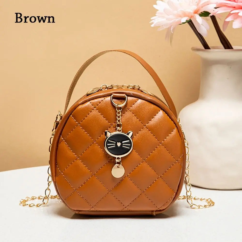 Women Chain Shoulder Bags Round Handbags Ladies Cute