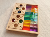 Kids Sparkling Orient Gems Wooden Toys Step Gables