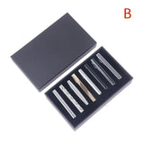 8Pc Exquisite Metal Tie Clip Set With Gift