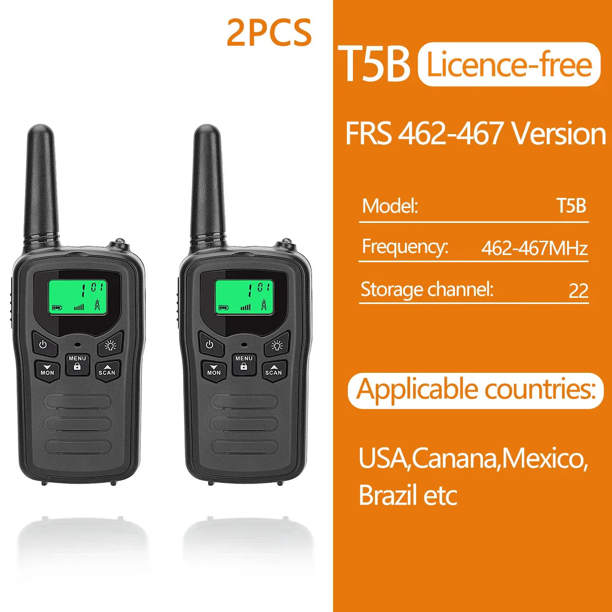 2/4/6 PCS ABBREE Walkie Talkie PMR/FRS UHF Mini