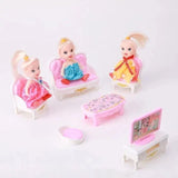 33 Items/lot Cute Pink Miniature Dollhouse Furniture Accessories