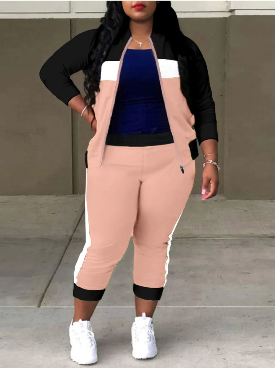 LW Plus Size Two pieces sets Spring casual