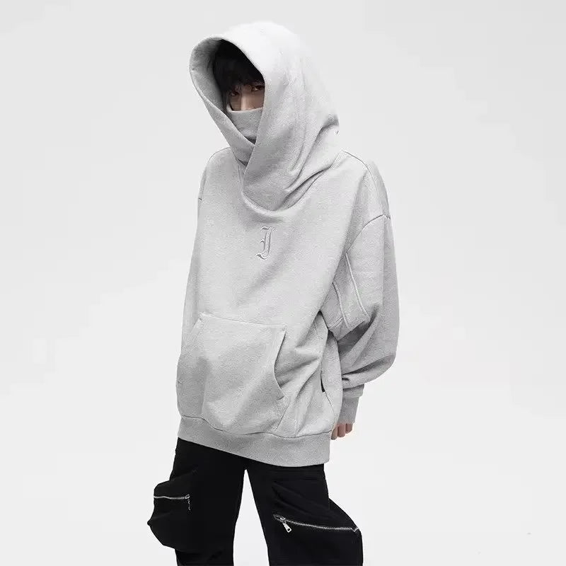 Autumn Ninja Streetwear Turtleneck Hoodies For Men Letter