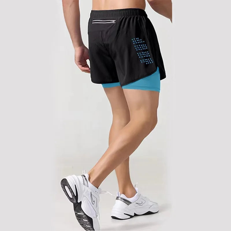 2023 Sport Shorts Men Sportswear Double-deck Training Short