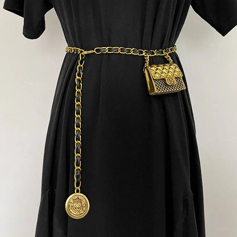 Fashion Chain Belts For Women Luxury Belt Gold