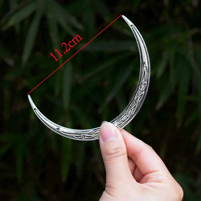 Vintage Celtics Knot Crescent Moon Hair Forks Moon