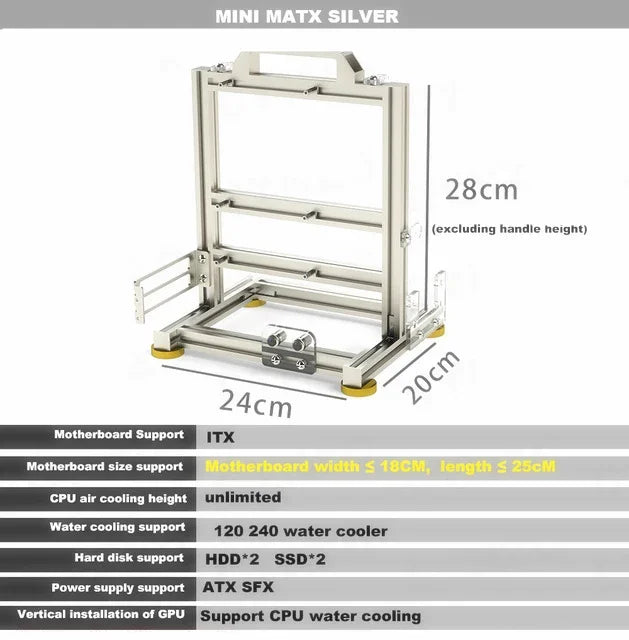 Open PC Gamer Cabinets,DIY ITX MATX ATX Case