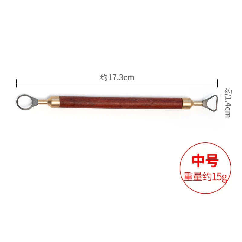 Tungsten Steel Ring-shaped Double-head Trimming Scraper Wooden Handle