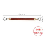 Tungsten Steel Ring-shaped Double-head Trimming Scraper Wooden Handle