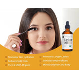 Castor Oil Prevents Hair Loss Stimulate Eyelashes Eyebrows