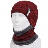 Winter Beanie Hats Scarf Set Warm Knit Hat