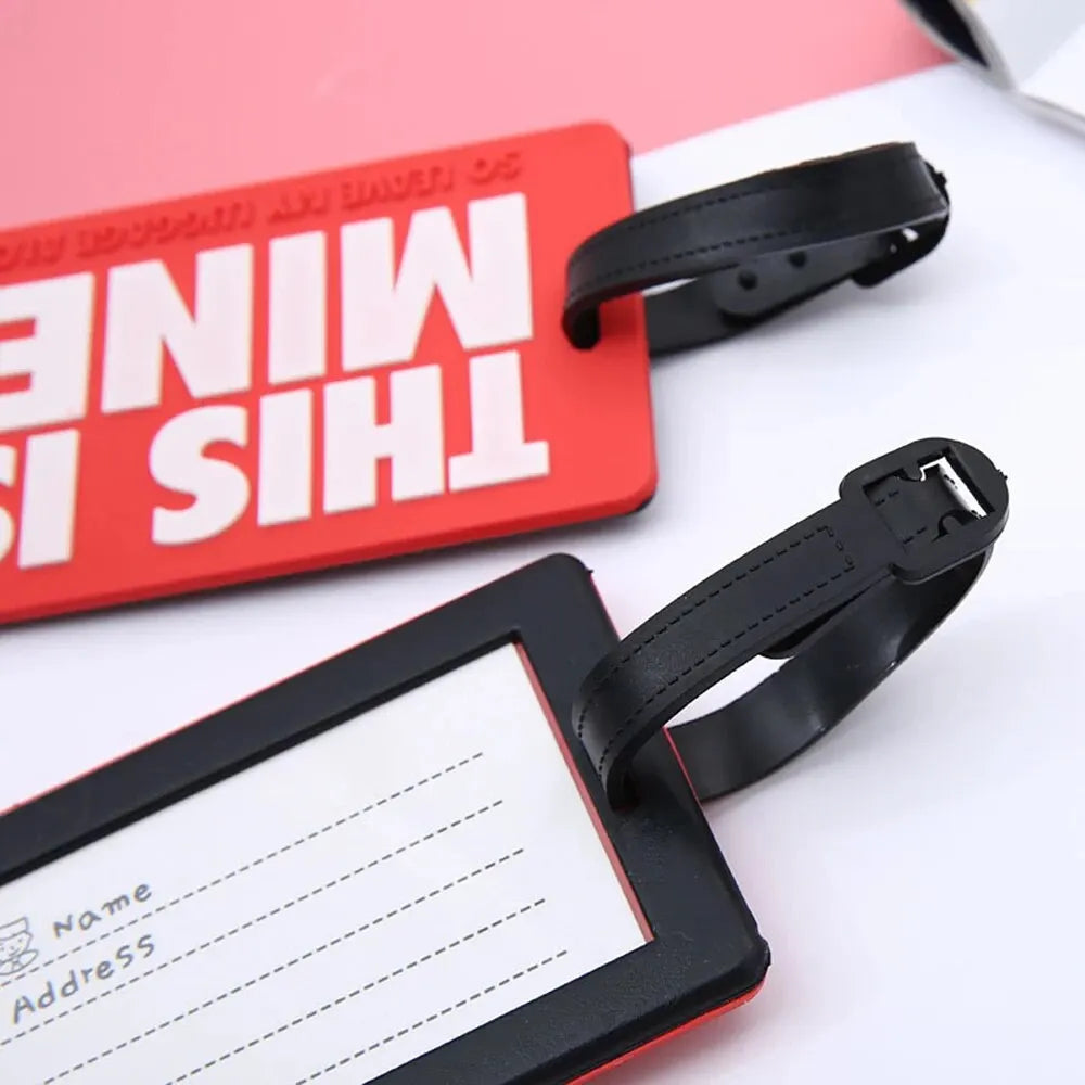 Pvc Soft Rubber Luggage Tags Silicone Creative Card