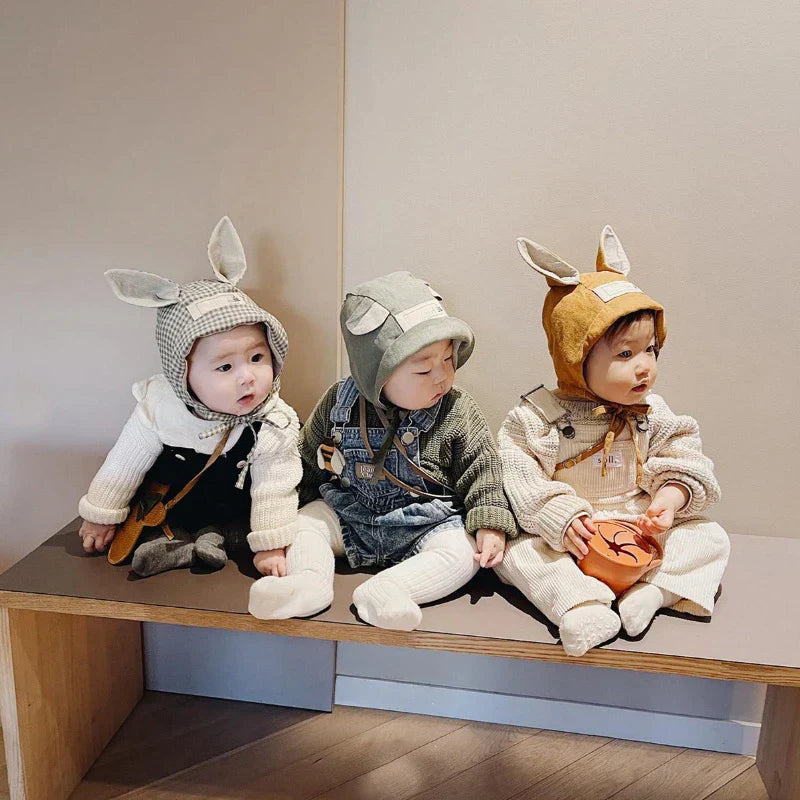 Baby Animal Ears Cute Fisherman Cap Breathable Linen