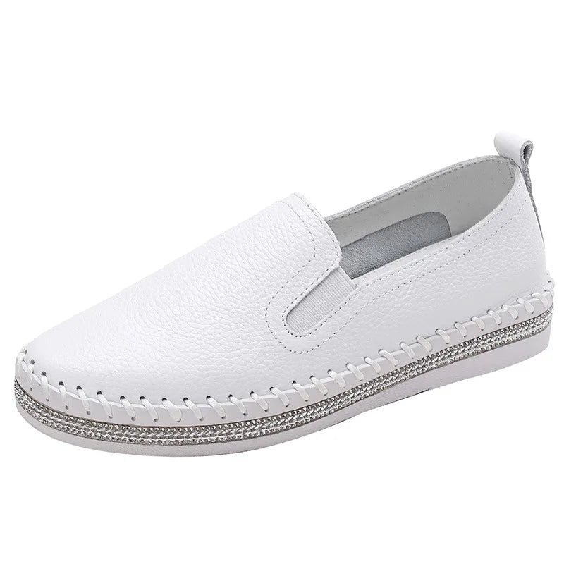 luxury silver sneakers shoes woman genuine leather platform