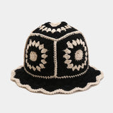 Korean Hand knit Crochet Bucket Hats Spring Summer