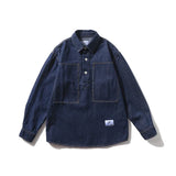 Men Streetwear Vintage Fashion Loose Casual Long Sleeve