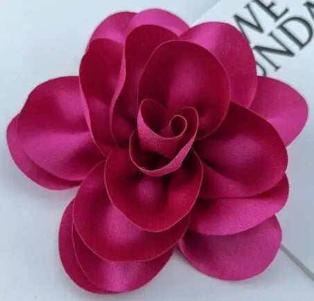French 14cm Large Flower Brooch Fabric Handmade Accessories