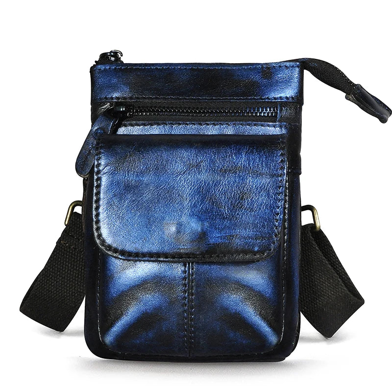 Original Leather Male Casual Design Mini Shoulder Messenger