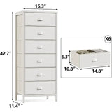 Furnulem White Dresser, Tall Storage Tower Standing Organizer