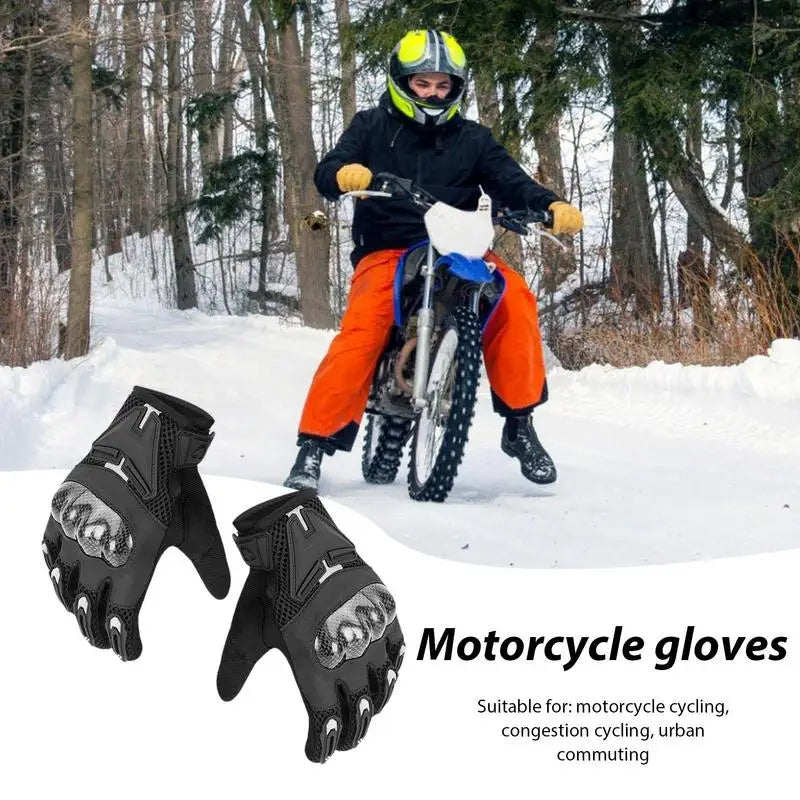 Motorcycle Riding Gloves Men Winter Touch Screen Snowmobile Gloves Men Motorcycle Riding Mittens Cold Weather Gear For Driving C