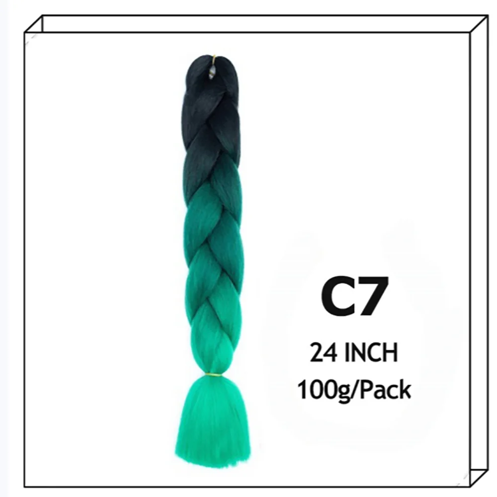 24Inch Synthetic Long Jumbo Ombre Braiding Hair For