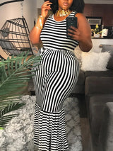 LW Plus Size Striped Bodycon Cami Dress Summer
