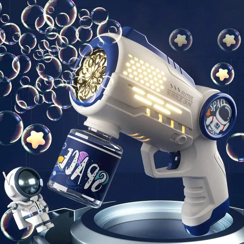 Astronaut Electric Automatic Light Bubble Machine Bubbles Gun