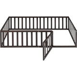 Children's bed with fence and door, noise free